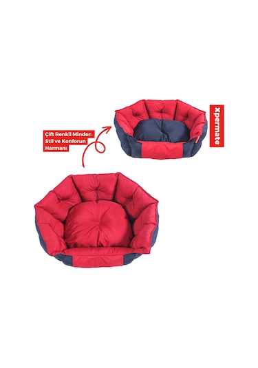 Xpermate Biscuit Tüy Tutmaz Kedi Köpek Yatağı 60 x 55 x 28 CM