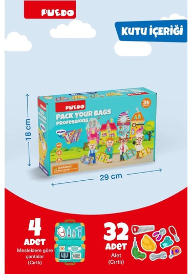 Puedo Bavulunu Topla Eşleştirme Oyunu - Meslekler