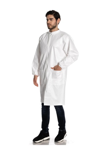 Faba Lo-530-beyaz-l Lami Neli Laboratuvar Önlüğü 53 Gr/m2