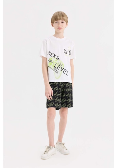 DeFacto Erkek Çocuk Xbox Pijama Takımı Kısa Kollu Üst Şort E0339A825SMWT34