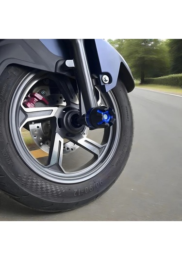 Cloudstore 2 Parça Gümüş Alüminyum Motosiklet Fork Çerçeve Korumaları - Sokak Motosikletleri, Moped Ve Skuterler İçin - Şok Emici Düşmeye Karşı Tekerlek Koruyucu