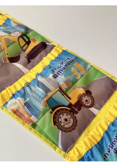 Karmasek21 Timofey Adlı Anaokulu Dolabı İçin İsimli Cepli Askı 232886084 Gri