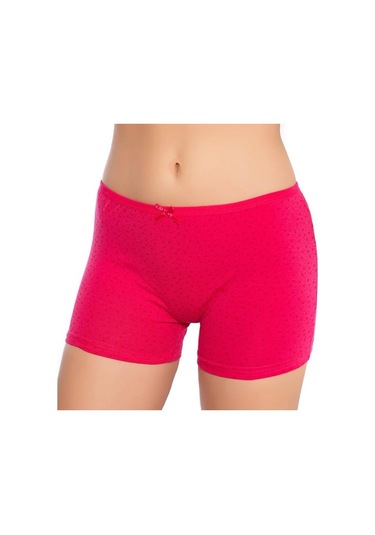 12 Adet Gümüş Bayan Desenli Likralı Empirme Şort Boxer 3098 Çok Renkli