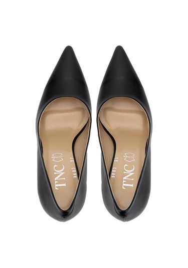 Tamer Tanca Kadın Hakiki Deri Siyah Deri Topuklu Ayakkabı 815 9603 Bn Ayk Y25 Sıyah Dr Siyah