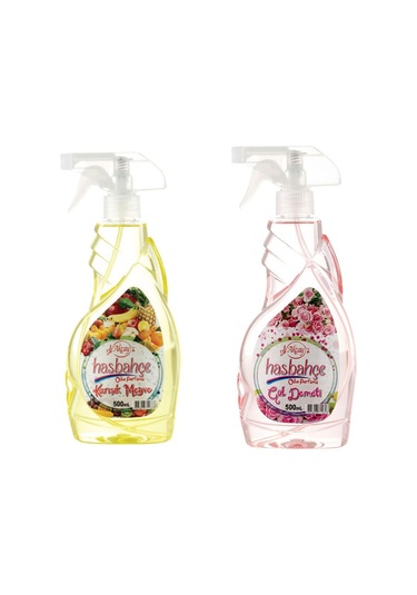 Akçay Hasbahçe Gül Demeti + Karışık Meyve Oda Kokuları 2 x 500 ML