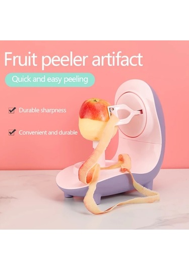 Honeybeeshop Pembe Dahili Bataryalı Elektrikli Meyve Dilimleyici Portakal Ve Diğer Meyveler İçin Mutfak Aleti Usb Şarjlı 1 Parça