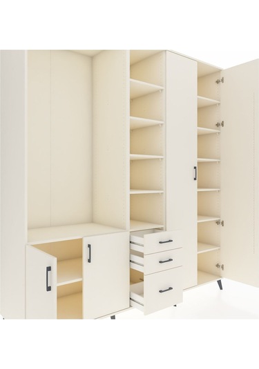 Kronos Dolap 13 Raflı 3 Çekmeceli 4 Kapaklı 220x59x243 Aytaşı-aytaşı/aytaşı Aytası/aytası