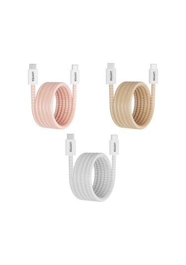 Unıtek Type-c Manyetik Hızlı Şarj Kablosu Bej C14141acl01-1m