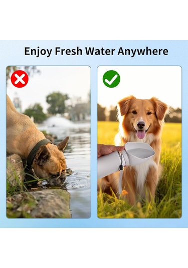 Taşınabilir Köpek Su Bardağı Katlanabilir Seyahat Su Şişesi Yürüyüş İçin B Çok Renkli