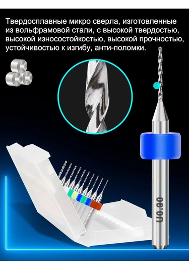 Xcan Basılı Devre Kartları İçin Mini Matkap Uçları Seti 0,6-1,5 Mm, 10 Adet. 286354178