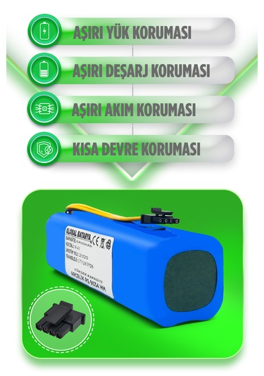 Arçelik Robo Rs 9034 Hm Uyumlu Batarya 6400mah