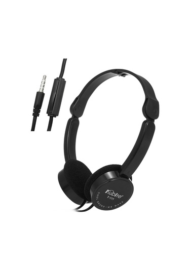 Reedark Kubıte T-111 3.5mm Kablolu Kulaklık, Çevirilebilir, Hafif 60g , Yüksek Kalite Ses, Gürültü Yalıtımı, Siyah