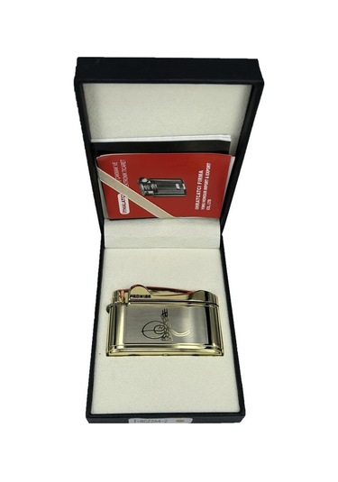 Osmanlı Tuğralı Gazlı Çakmak Altın Renk Sarı