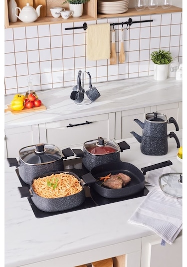 Karaca  Biogranit Sando 14 Parça Çeyiz Seti Siyah