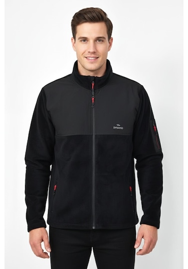 Erkek Büyük Beden Fermuarlı Cepli Polar Ceket 6545 Bgl-st04918 Siyah