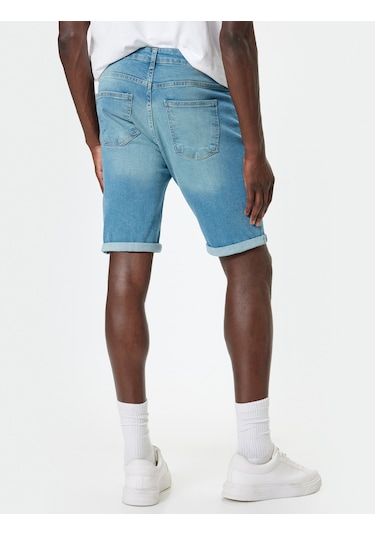Koton Slim Fit Kot Şort Bermuda Katlamalı Paça Cep Detaylı Pamuklu Orta İndigo 4sam40030ıd İndigo Koton Slim Fit Kot Şort Bermuda Katlamalı Paça Cep Detaylı Pamuklu Orta İndigo 4sam40030ıd İndigo