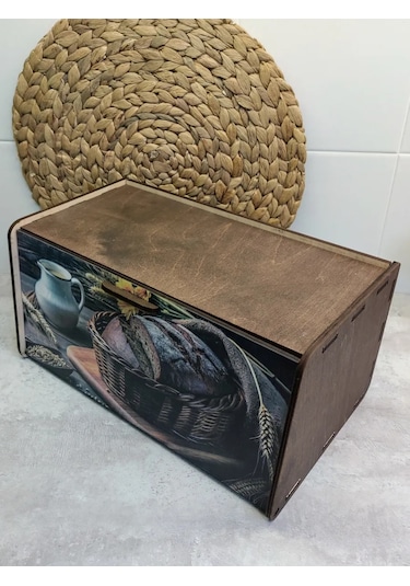 Woodiks Kapaklı Ahşap Ekmek Kutusu 274964122 Bej