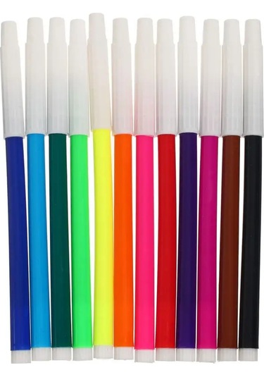 Calligrata Keçeli Kalemler, 12 Renk, Kilitlenmeyen Kapak 170519139