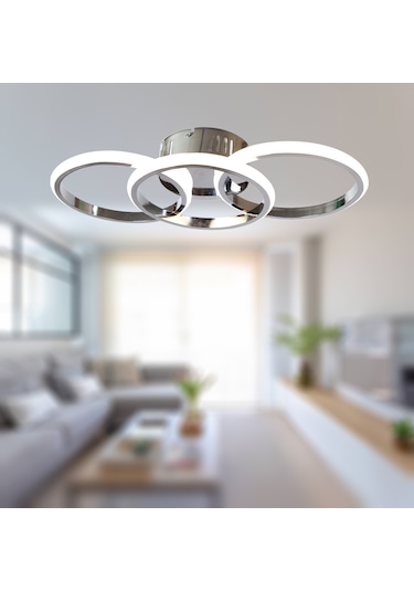 Tt305-3-kr Tt Aydınlatma 3 Renk Işık Krom Kaplama 3 Lü Led Avize Krom