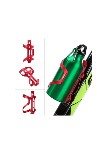 Lixada Hafif Bisiklet Şişe Tutucu Alaşım Mtb Su Şişesi Y12001b Siyah Siyah