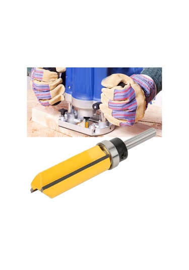 Maiyame Kahve Çelik T Tipi Freze Ucu, Ahşap Yuvalama Ve Düzenleme Aracı, 1/4 İnç Saplı, 19mm Kesme Çapı, 50.8mm Bıçak Uzunluğu