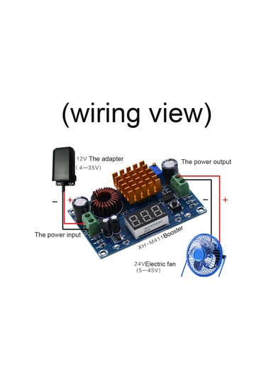 Honmex Dc-dc Güçlü Artırma Modülü 5-45v Çıkışlı Yüksek Hassasiyetli Voltaj Gösterici Ve Tuşla Değiştirme Özelliği Xh-m411