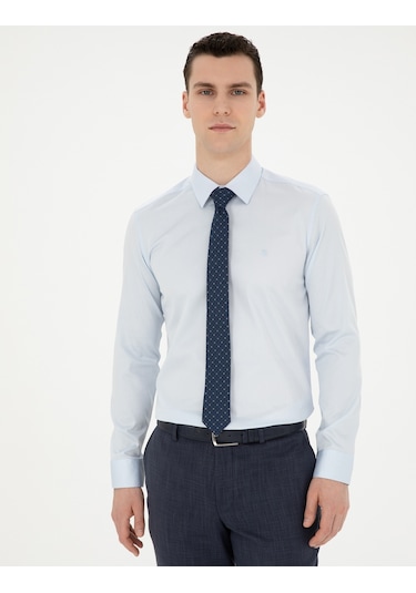 Pierre Cardin Erkek Açık Mavi Gömlek Basic 50286102-vr003 Açık Mavi
