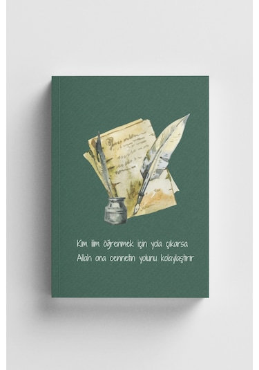 Kim İlim Öğrenmek İçin Yola Çıkarsa İslami Defter Ayet-hadisli Çok Renkli