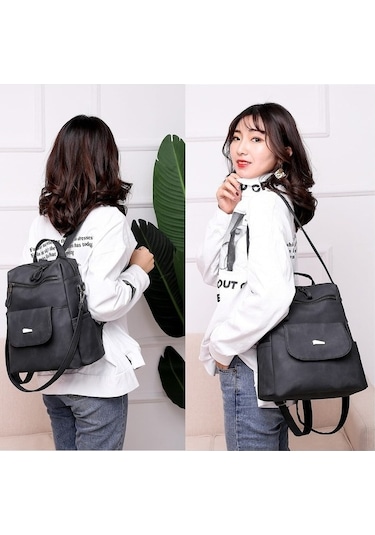 Zhenli Kadın Sırt Çantası Zl0290 - Siyah 40g Geo Black