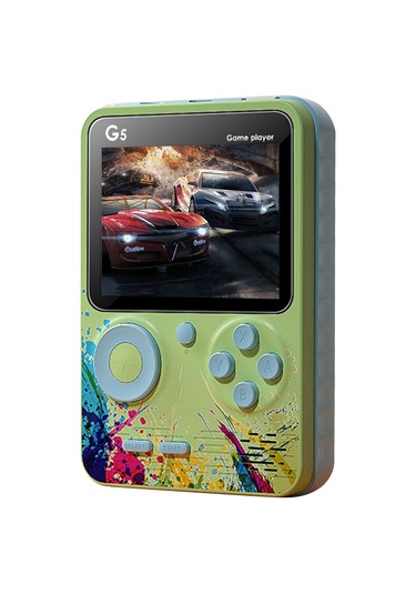 Vkemall G5 El Tipi Oyun Konsolu 3.0 İnç Renkli Ekran, 500 Eski Oyun İçerir, Av Bağlantısı Desteği, Yeşil-mavi Kolleksiyel Oyunlar İçin Taşınabilir
