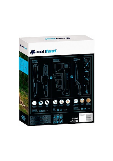 Cellfast Kamp Kiti Balta, Kesim Bıçağı, Testere Seti Siyah