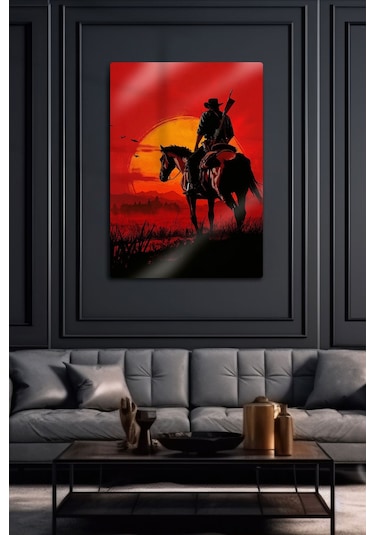 Metal Baskı Parlak Duvar Tablosu - Rdr2 - Red Dead Redemption 2, Oyun Posteri
