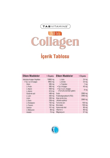 Tabvitamins All In Collagen 30 Servis