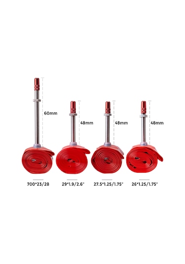Qingmipy 27.5 1.25/1.75 F/v 48l Tpu Süper Hafif Bisiklet İç Lastik, Çift Paket, Yol Bisikleti İçin
