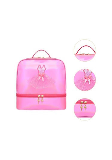 Suntek Bale Dans Sırt Çantası Günlük Spor Jimnastiği Için Gül Kırmızısı