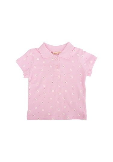 Bebelop Papatya Desenli Polo Yaka T-shirt 001