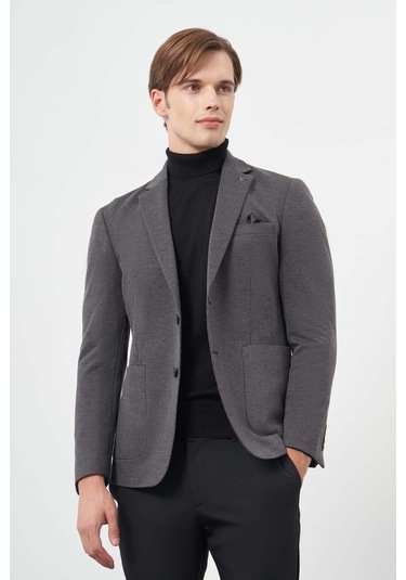 Siyah Kazayağı Desen Örme Mono Yaka Astarsız Çift Yırtmaç 2 Düğme 6 Drop Slim Fit Casual Ceket 1002245150 Siyah Siyah Kazayağı Desen Örme Mono Yaka Astarsız Çift Yırtmaç 2 Düğme 6 Drop Slim Fit Casual Ceket 1002245150 Siyah