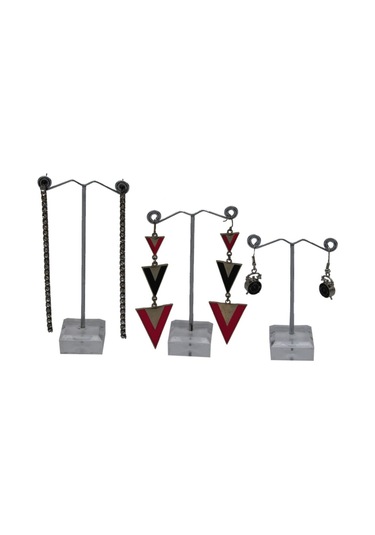 Küpe Standı Metal Mini 3'lü Set Çok Renkli