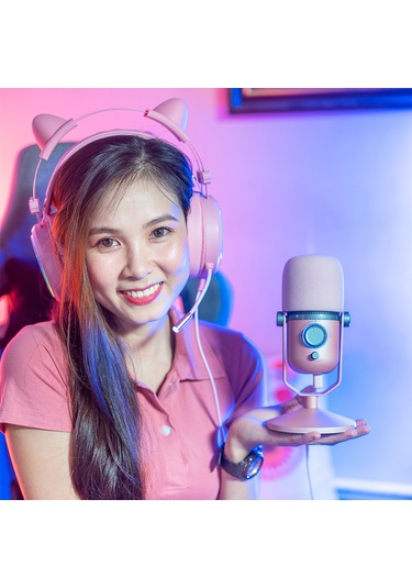 Thronmax MDrill Rosa Pembe 96 kHz 24 bit Profesyonel Mikrofon