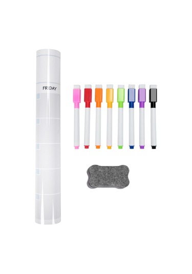 A3 Manyetik Beyaz Tahta Kuru Silinebilir Takvim Seti Buzdolabı İçin 17x12 İnç