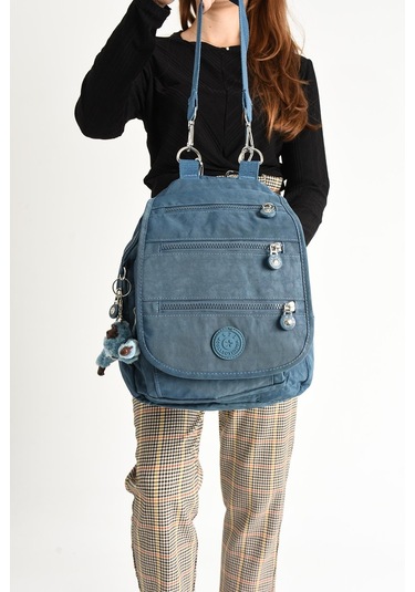 Ultra Hafif Kadın Sırt Ve El Çantası Mavi Model: 571-5a - Mavi