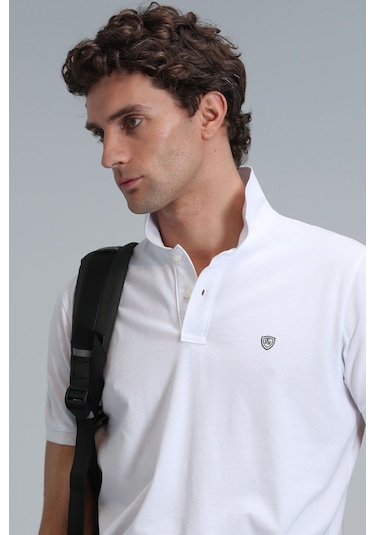 Lufian Erkek Polo Yaka T Shirt 111040164 Beyaz