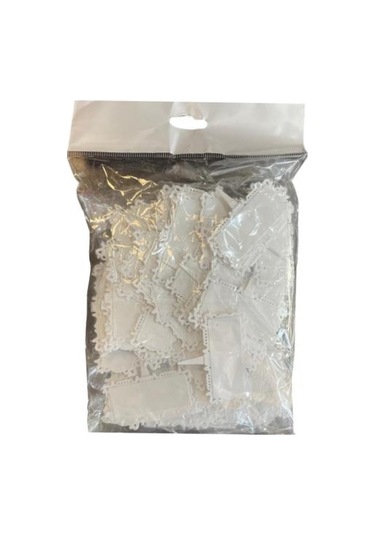 Beyaz Plastik Küçük Fiyat Etiketi 100 Lü