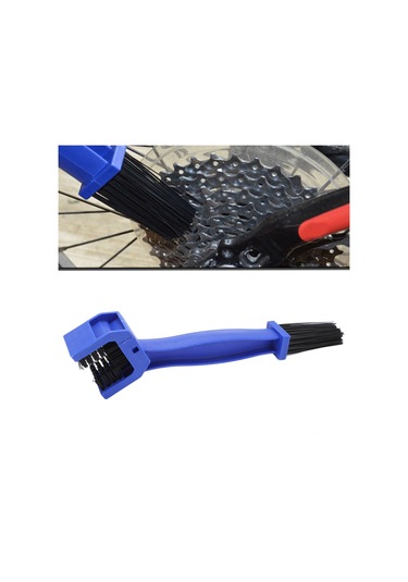 Fosenze Bisiklet Zincir Temizleme Fırçası - Üç Yönlü Tüylerli, Ergonomik Kollu, Kauçuk Malzeme - Vites, Tırnak Ve Diskleri Temizle Diğer