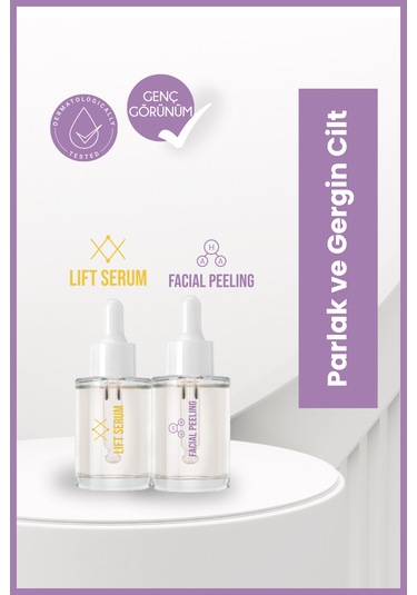Soi Cosmetics Parlak Ve Gergin Cilt Seti - Lift Serum & Facial Peeling
