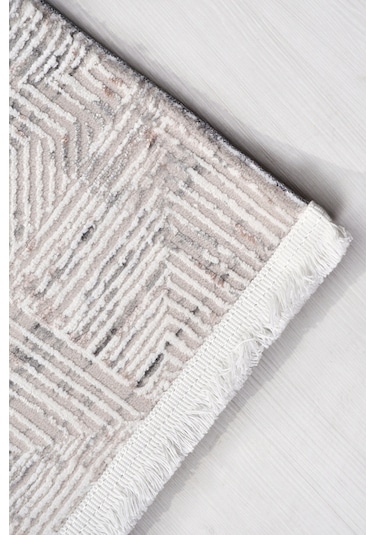 Volora Halı Koleksiyonu Yumuşak Dokulu, Modern İnce Form, Tozumaz Ve Kolay Temizlenebilir Gri - Bej