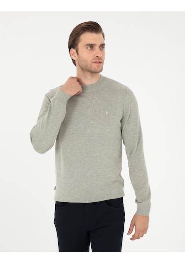 Pierre Cardin Erkek Açık Gri Melanj Kazak /triko 50296564-vr091 Açık Gri Melanj
