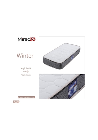 Winter Yaylı Bebek Beşik Yatağı 60x120 CM