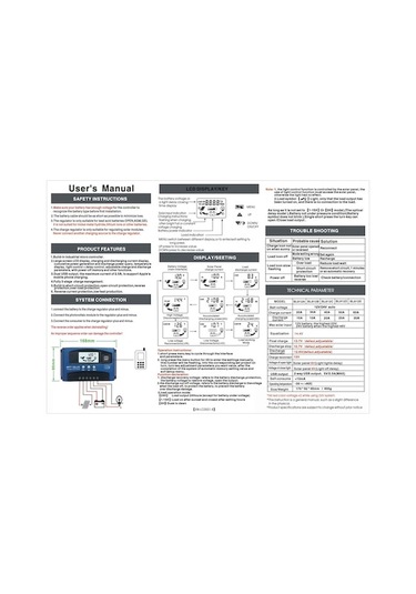 Novahub Çift Usb Ve Lcd Ekranlı 100a Mppt Güneş Şarj Kontrol Cihazı Otomatik Güneş Hücresi Paneli Şarj Regülatörü
