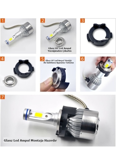 Glanz Hyundai Elantra H7 Uzun Led Xenon Sabitleme Montaj Aparatı
